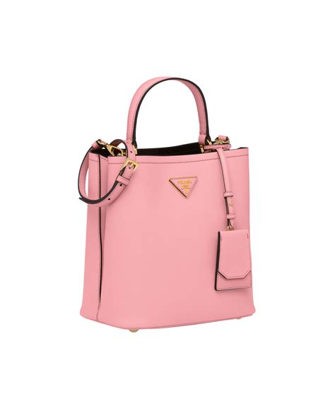 prada tasche rosa schwarz leder|Prada.